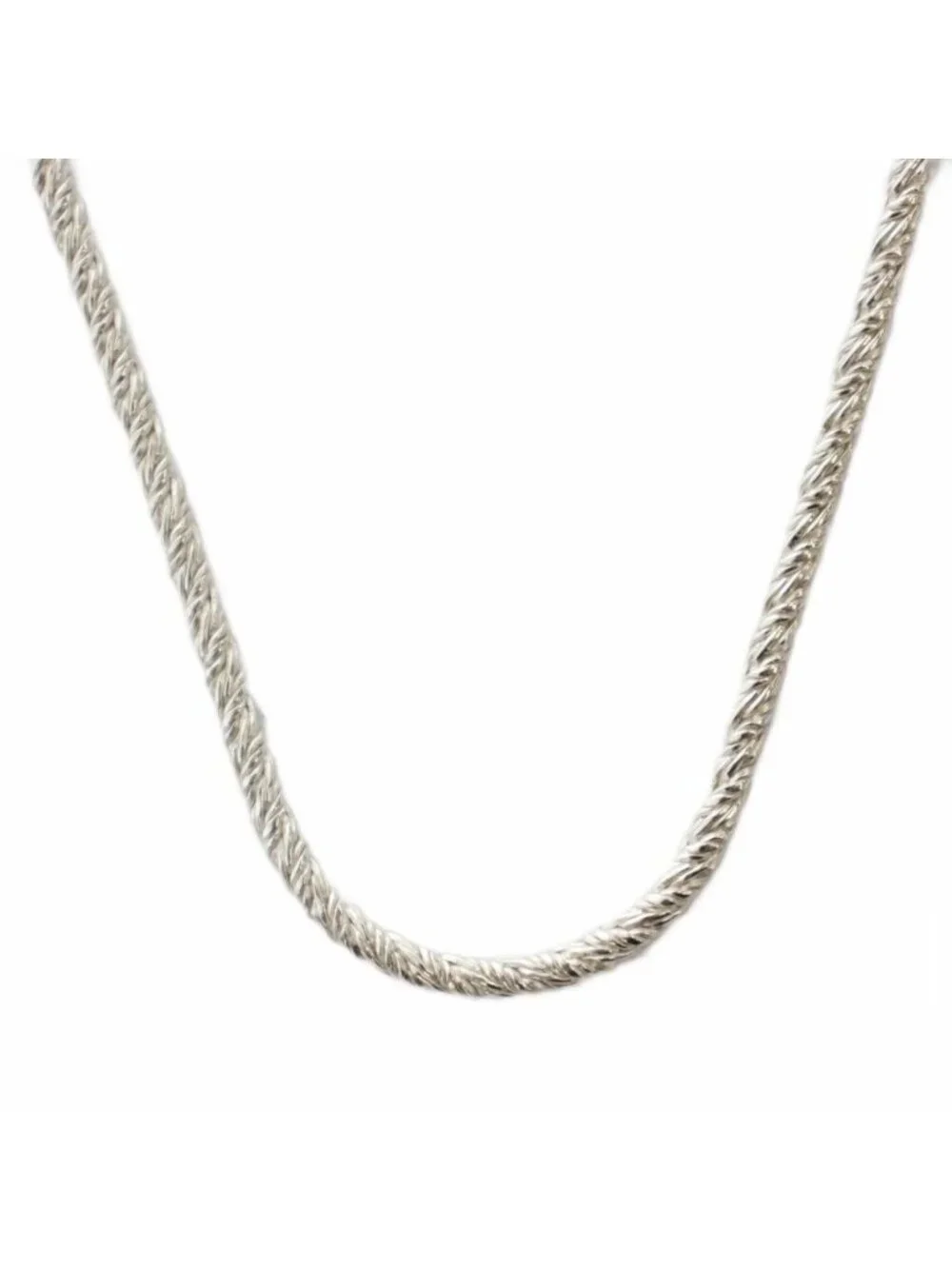 Bottega Veneta Intrecciato Necklace Solid Sterling Silver